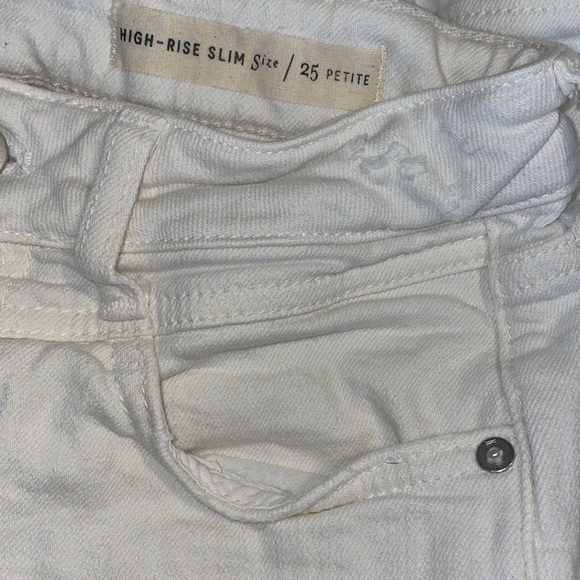 ☀️SOLD☀️ Anthropologie high-rise slim white denim jeans - Picture 5 of 6